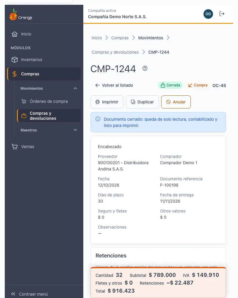Documento cerrado, con sus pestañas