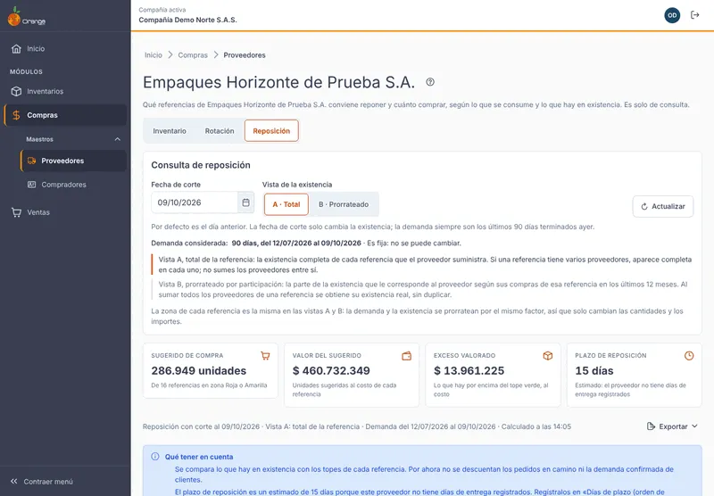Reposición del proveedor: qué referencias conviene reponer