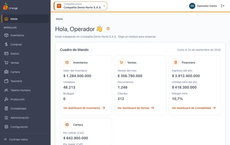 Pantalla de inicio en tema claro